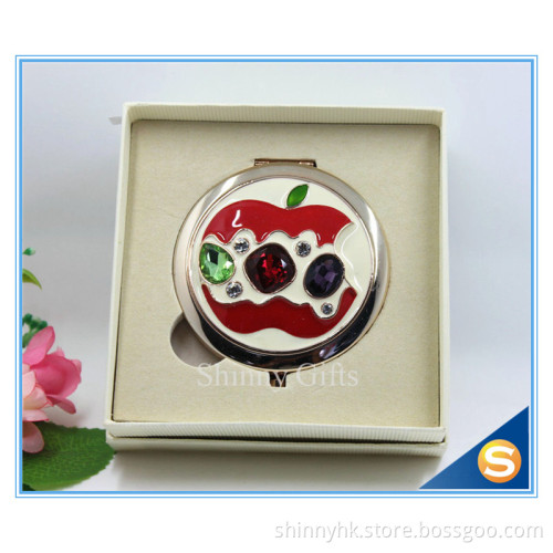 Shinny Gifts Newest Design Round Compact Mirror Folding Small Pocket Mirror